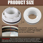 TonGass (2-Pack) 1 1/2" Above Ground Pool Inlet Return Fitting with Locknut Gasket Famale Inlet Pipe (FIP) Thread Exact Replacement for Hayward SP1023 Swimming Pool Replacement Inlets Return Fitting
