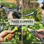 YRTSH Loppers Hedge Clippers & Pruners Combo Set 3-Piece Hedge Shears