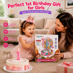 Toys for 1 2 3 Year Old Girls, Spin & Sing ABC Alphabet Learning Zoo with Lights & Sounds, Musical Educational Toy for Toddler 1-3, Christmas 1st Birthday Gifts for Baby Kids Age 12-18 Months+