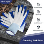 WHEATHUSK 144 Pairs Gardening Work Gloves Bulk for Men Women, Breathable Rubber Coated Garden Gloves for Construction, 9.1 Inch