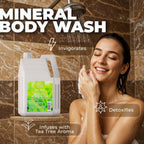 Dead Sea Collection Tea Tree Body Wash Refill for Women and Men – Bulk Size with Dead Sea Minerals and Tea Tree Oil – Cleanses and Moisturizes Skin (128 fl. oz)