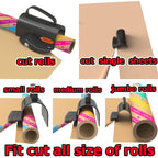 PERFYCUT Wrapping Paper Cutter with 3 Replaceable Blade Sets for Birthday Paper Gift Wrapping Paper Roll Cutter and Christmas Wrapping Paper Cutter Tool Tube Holder Slidding Slicing.