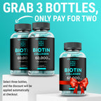 Biotin & Collagen Peptides Gummies - 50,000mcg Collagen + 10,000mcg Biotin | Hair, Skin & Nails Support for Men & Women | Hair Growth, Glowing Skin & Strong Nails | Non-GMO, Chewable, Great-Tasting