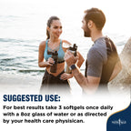 Triple Strength Omega 3 Fish Oil 3750 mg - EPA & DHA - Over 3000mg Omega-3 Fatty Acids - 1350mg EPA + 900mg DHA - Best Essential Fatty Acids, Burpless Fish Oil - 90 Count
