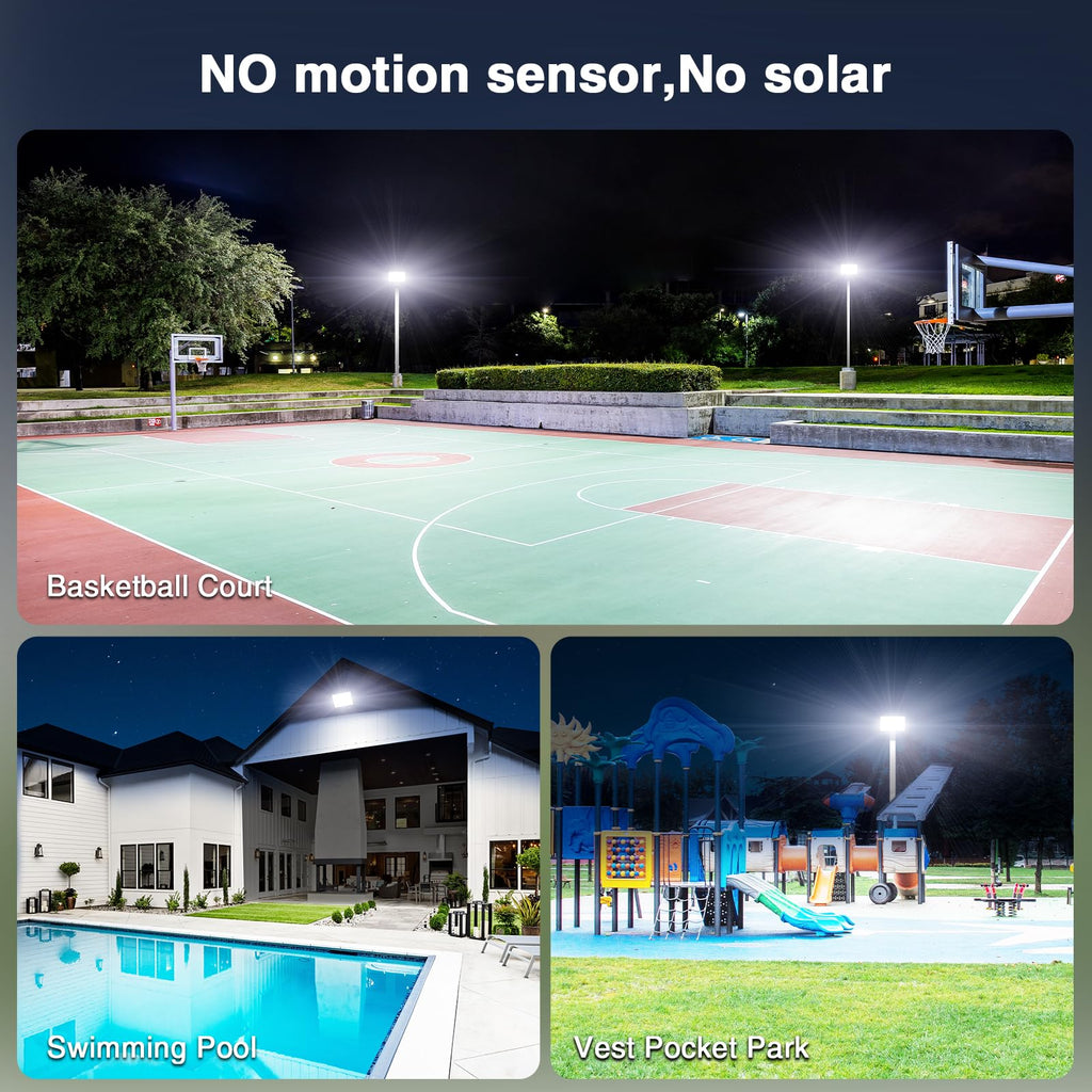 Onforu 120W Flood Lights Outdoor,12000lm Bright LED Work Light with Plug,Daylight White LED Flood Lighting, IP66 Waterproof Security Yard Lights for Yard Garage Stadium 2 Pack