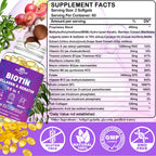 Biotin for Hair Growth Women Men, Biotin and Collagen Supplements Softgels