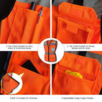 Uno Mejor Womens Safety Vest with 11 Pockets Hi Vis Mesh Reflective Safety Vest for Women, Lady Neon Construction Work Vest with Zipper, Snug-Fit & Durable, ANSI Compliant, (U-Orange, L)
