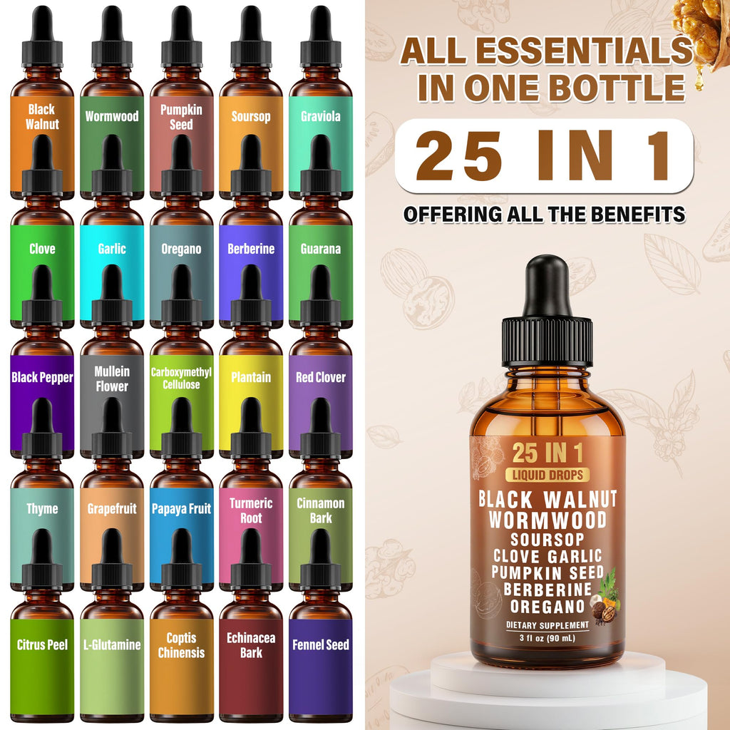 Royavita 25-in-1 Liposomal Wormwood Black Walnut Clove Parasite Cleanse with Clove, Garlic, Pumpkin Seed, Oregano & Berberine – 98% Absorption for Superior Digestive Health & Balance, 2 * 90ml