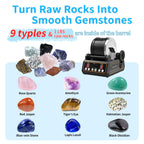 Rock Tumbler Kit, K1 Professional Large 2.5LB Capacity Edition - Memory Function, Digital Timer & Variable Speeds: Create Stunning Gems Full Accessories Included