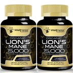 Lions Mane Supplement Capsules - 120 Count - Mushroom Supplement, Brain Supplements for Memory and Focus, Lion's Mane Mushroom Capsules - Cognitive & Immune Support, Focus Supplement - 2 Pack