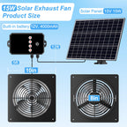 Solar Powered Fan for Chicken Coop with Remote 3 Modes, Intake & Exhaust
