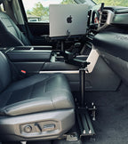 MELIPRON Truck Laptop Mount for Cars, Vans, Vehicles, No-Drill Computer Stand with Adjustable Height, Full Motion Swivel, Heavy-Duty Laptop Holder for Mobile Work