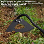 EUIJOIP Hoe Garden Tool, Hollow Hoe with 55-85 Inch Long Handle, Adjustable Manual Weeder Heavy Duty Garden Hoe for Weeding, Digging, Hoeing, Cutting and Loosing Soil