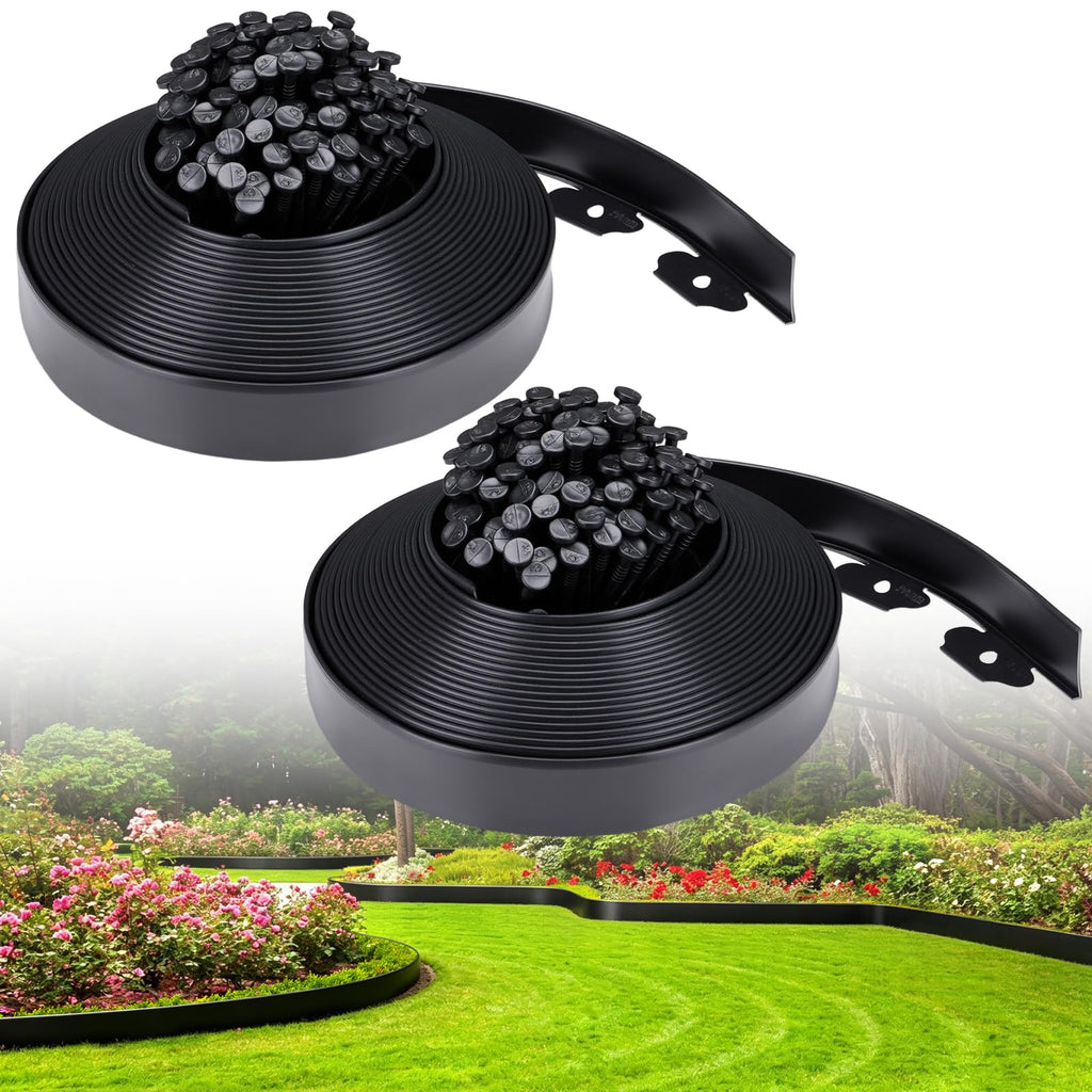 Aarcinhke Landscape Edging, 2IN x 100FT Plastic Garden Edging Borders