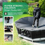 UIRWAY 500D Pool Cover 21FT Round [2026 Upgraded Heavy Duty Fabric] Solar Pool Covers for Above Ground Pools, New Super Windproof Gel-Coated Tarp Straps, Swimming Pool Covers with UV Protection