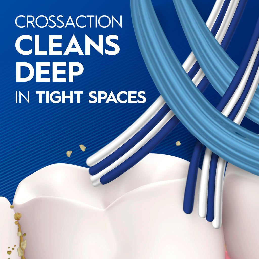 Clean Cross Profile Oral-B Pro Clean Cross Action Toothbrushes, Deep Plaque Removal, 6 Count