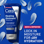 CeraVe Healing Ointment, Hydrating Skin Protectant With Petrolatum, Hyaluronic Acid & Ceramides, Face & Body Skin Barrier Repair For Cracked, Chafed, Dry Skin, Fragrance Free & Lanolin Free, 3 Oz