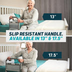 Lunderg Bed Assist Rail for Seniors with Motion-Activated Light & Storage Pocket - Easy to Install Bed Rails for Elderly Adults Safety & Post-Surgery - Helps Reduce Falls & Support Independence