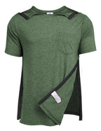 Deyeek Broken Arm Shirts for Men Soft Tear Away Side Snap Adaptive Tops