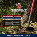 BULLY TOOLS Warren Hoe Professional 12-Gauge 6.25-Inch Garden Hoe Tool with Fiberglass Handle, Commercial Strength, Gardening Tools, 100% Made in The USA