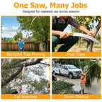 Pole Saw For Tree Trimming,2-In-1 Manual Handheld Pole Pruning Saw, 10.8 FT Long Tree Trimmer With 15.7" Triple-Ground Sharp Blade Cutter For Branches,Orchard, Palm Trees, Shrubs,Limbs