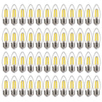 FLSNT B11 E26 LED Chandelier Light Bulbs, 60W Equivalent, 5000K Daylight Dimmable LED Candelabra Bulbs, 550LM, 48Pack UL,CA65 Listed.