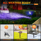 LEREKAM Solar Halloween Lights Outdoor Halloween Decorations Outdoor 2 Pack