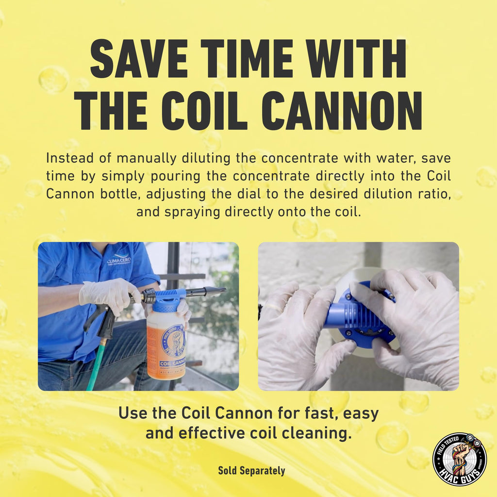 Leak Saver AC Coil Cleaner for All Condensers & Evaporators | No Rinse Evaporator Coil Cleaner | 4:1 to 10:1 Dilution Ratio - 1 Gallon