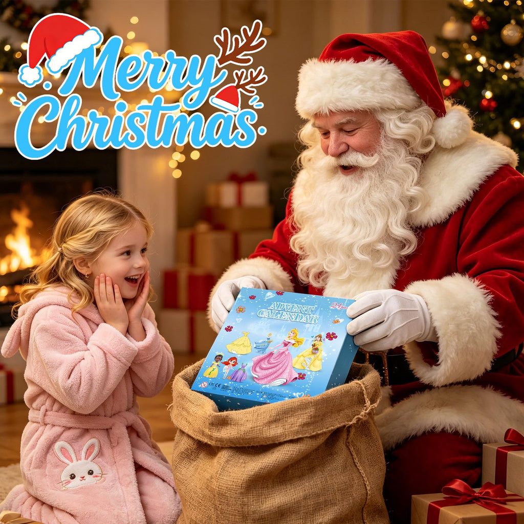 2026 Christmas Advent Calendar 24 Days Christmas Countdown Calendar for Girls, Princess Toys Set with 12 Princess Dolls & 12 Outfits, DIY Dress Up Surprise Box Xmas Gift for Kids Girls Teens
