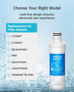 AQUA CREST LT1000PC ADQ747935 Replacement for LG® LT1000P®/PC/PCS ThinQ® Refrigerator Water Filter, LMXS28626S, LFXS26973S, MDJ64844601, ADQ74793501, ADQ74793502 and LT120F® Air Filter, 3 Combo