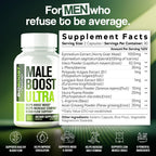 Nutrimend IQ Male Boost Ultra - The Ultimate Male Supplement - Fast Acting Blood Flow Support - Gain Muscle, Strength, Stamina - Overall Test Level Support - HornyGoatWeed + 8 More - 60 Capsules