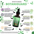 Clean Nutra Oil of Oregano Drops Black Seed Oil Elderberry Vitamin D D3 K2 Olive Garlic Immune Support Supplement Wellness Formula Zinc Supplements Liquid 2 Fl Oz BotaniGuard Vegan, Non-GMO
