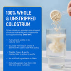 Physician's CHOICE Colostrum Gold Powder - First-Day Milking for Gut & Immune Support - Potent IgG Antibodies & Bioactive Nutrients - Whole & Unstripped - Easy to Mix - Made in the USA - 60 Servings