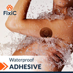 Fixic Libre 3 Sensor Covers - 25 Pack - Freestyle Adhesive Patches for Libre 3 & Plus Sensors - No Glue in the Center - Pre-Cut Back Paper - The Best Fixation for Your Sensor! (Upgraded, Coffee)