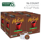 McCafe Premium Roast Decaf Coffee, Single Serve Keurig K-Cup Pods, Decaffeinated, 96 Count (4 Packs of 24)