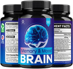 (3 Pack) Memory and Mood Brain Capsules - Official MemoryandMoodBrain Pills Advanced Premium Formula Support, All Natural Ingredients Vitamins for Overall Health & Wellness, 180 Capsules for 3 Months