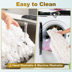 4-Pack 36'' Universal Microfiber and Cotton Mop Pads – Loop End - Easy Zipper - Compatible with Industrial Dust Mops – Reusable Replacement Heads for Commercial Floor Cleaning & Janitorial Supplies