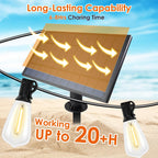 Bdrofn 120FT Solar String Lights Outdoor,Solar Patio Lights Waterproof with Remote & 40+2 Dimmable ST38 Shatterproof LED Bulbs,Commercial Grade Solar Powered String Lights for Outside