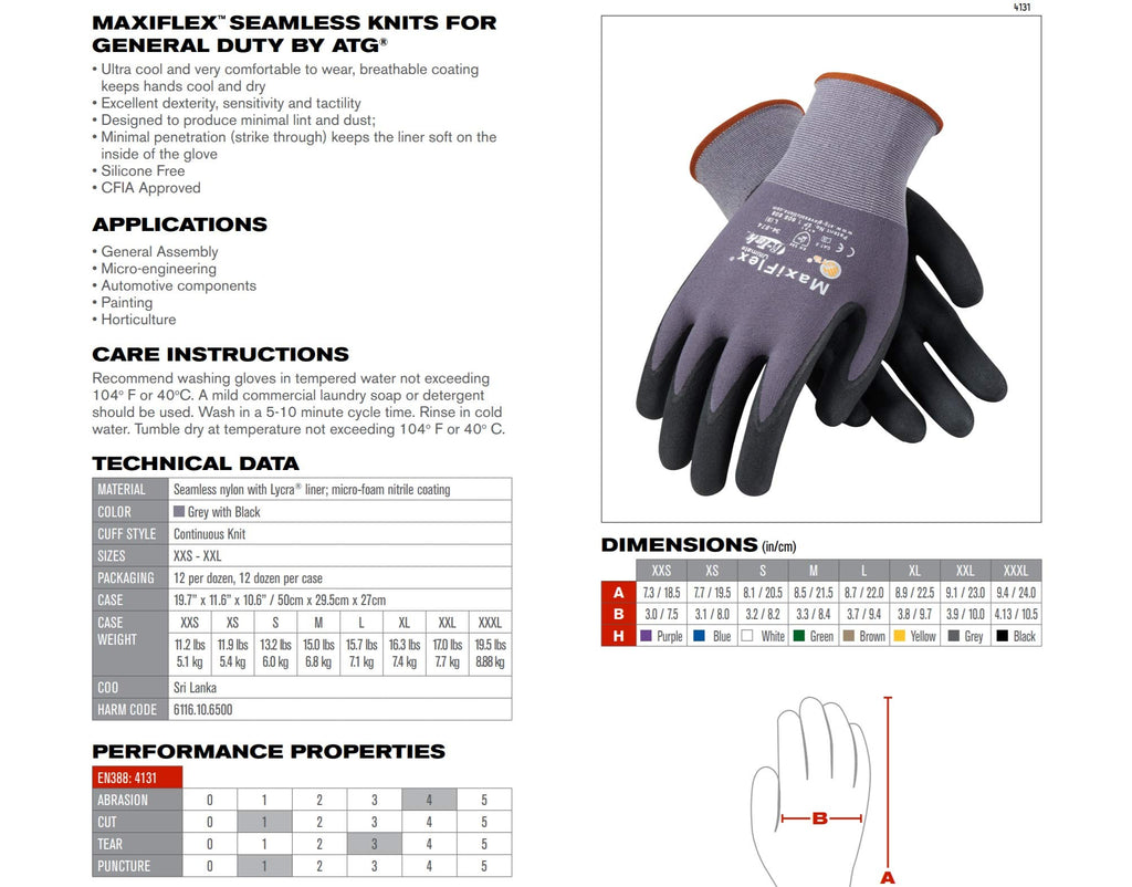 MaxiFlex 34-874 Ultimate Foam Nitrile Palm Coated Gloves Gray - Small (Pack of 24 - Pack)