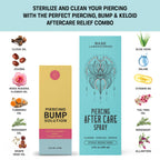 BASE LABORATORIES Piercing Aftercare Kit: Keloid & Piercing Bump Solution Oil(15ml) + Piercing Aftercare Spray (4oz) - for Keloid Bump Removal & Cleansing Soothing Piercings Before & After
