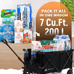 Hikenture Wagons Carts Foldable 330LBS, Heavy Duty Collapsible Wagon