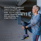 Cooper Complete - Advanced Omega 3 - Fish Oil Supplement, Concentrated EPA + DHA Omega-3 Fatty Acids 1400 mg - 60 Softgels per Bottle. Pack of 2