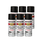 Rust-Oleum 7798830-6PK Stops Rust Spray Paint, 12 oz, Semi-Gloss Black, 6 Pack
