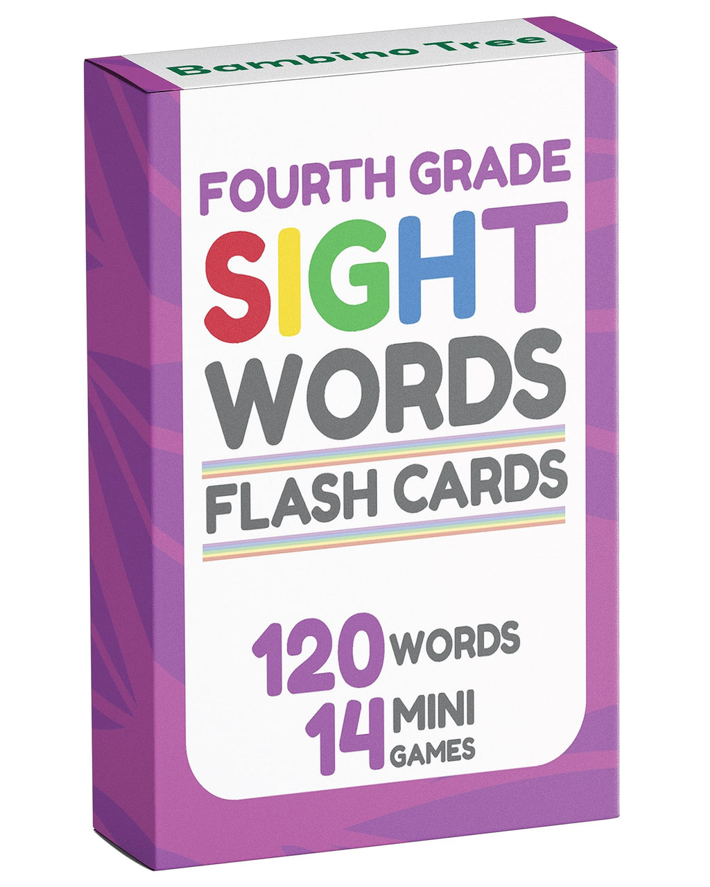 Sight Words Flash Cards 4th Grade - 120 High Frequency Words from Dolch's and Fry's Lists for 9-10 Years
