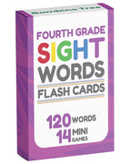 Sight Words Flash Cards 4th Grade - 120 High Frequency Words from Dolch's and Fry's Lists for 9-10 Years