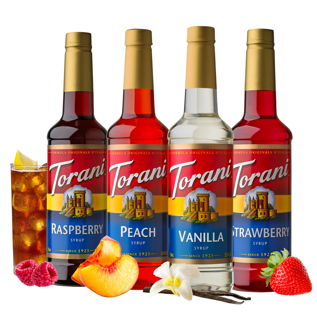 Torani Flavored Drink Syrup Soda Shop Variety Pack, 25.4 fl oz, Set of 4