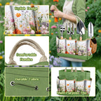 Garden Tools 9 Pcs Heavy Duty Gardening Tool Set Green Tote Bag Men Women