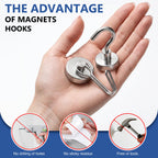 Tiergrade Mixed Sizes Magnetic Hooks, 2026 Cruise Cabin Ship Essentials Heavy Duty Strong Magnets Fridge Hanging for Classroom Kitchen Garage Grills Home, 10 Pack Silver (Medium 4 + Large 2 + Max 4)