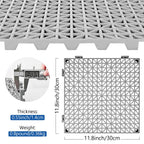 ToLanbbt Modular Interlocking Cushion 18P 11.8" x 11.8" Interlocking Rubber Floor Drain Holes Non-Slip Splicing Drainage Mats for Deck, Shower, Kitchen, Drain Pool, Sauna Bath, Indoor Outdoor (Grey)