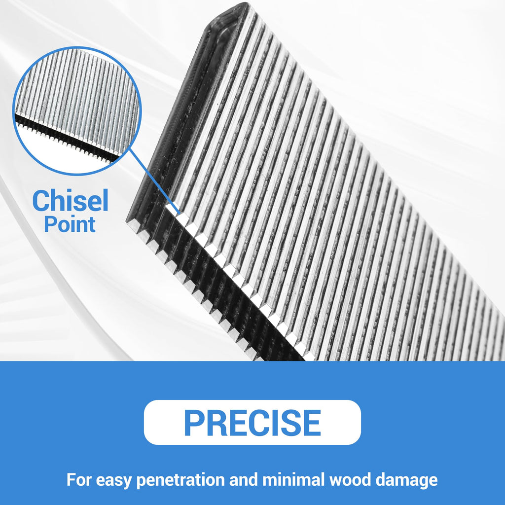 meite 18 Gauge 1/4-Inch Narrow Crown Staples, 1-1/4-Inch Length Heavy Duty Galvanized Upholstery Staples for Electric or Pneumatic Narrow Crown Stapler Guns (4,000 PCS)